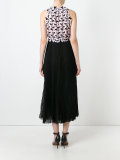 cut-out detail pleated dress