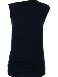 sleeveless asymmetric knitted top