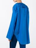zipped ruffle collar blouse