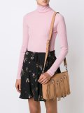 eyelet fringed cross body bag