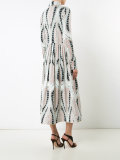 leaf print shirt dress