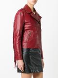 zipped biker jacket