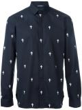 fleur-de-lis print shirt