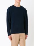 contrast shoulder ribbed jumper