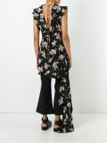 printed asymmetric blouse
