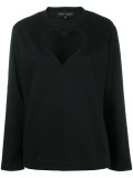 heart cut-out knitted top
