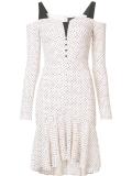 cut-off shoulders dress