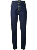 front-button jeans