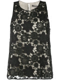 lace pattern drop-waist dress