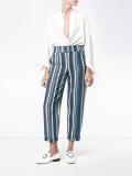 striped canvas trousers