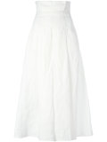 pleated midi skirt