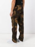 camouflage tapered trousers