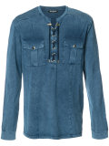 lace-up detail shirt
