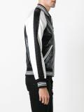 monochrome bomber jacket