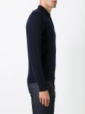 long sleeved knitted polo shirt
