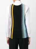 checked knitted top
