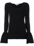 ribbed flared sleeve top