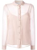 lace edging sheer shirt