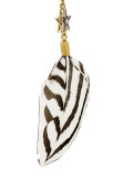 bird feather pendant earrings