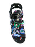 floral platform sandals 