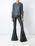 flared panel trousers