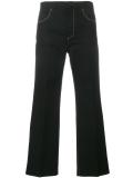 contrast stitch trousers