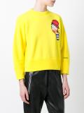 drinking decal cropped sweatshirt 
