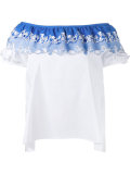 embroidered off shoulder top