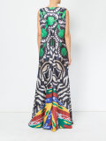 multi-pattern column gown