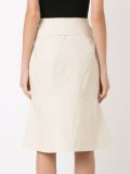 mid-length lace up skirt
