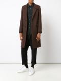 notched lapel mid coat