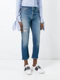 destroyed cropped jeans 