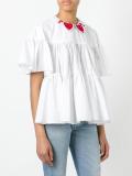 heart collar blouse