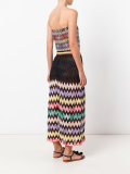 sheer panel zig zag dress