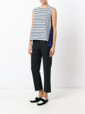 lace back striped top 
