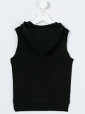 sleeveless logo hoodie