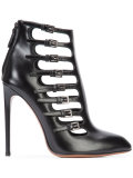 cut-out buckle fastened boots