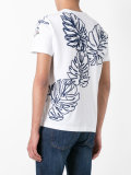 tropical leaf applique T-shirt