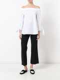 knot detail off-shoulders blouse