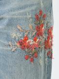 embroidered cropped jeans 