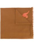 embroidered dinosaur scarf