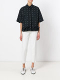 cropped ruffle shirt