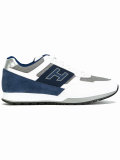 patched lace-up trainers