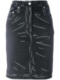 trompe-l'œil print skirt