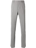 gingham tailored trousers