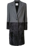 buttoned mid-length coat