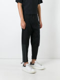 lateral pocket drawstring trousers