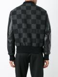 runway checked teddy jacket