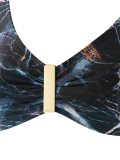 printed bandeau bikini set