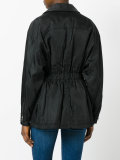 leather collar jacket